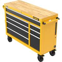 Postes de travail industriel mobile, 8 tiroirs, 52" la x Jaune EastCoast Offshore Supplies