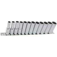 Jeu de douilles m&eacute;triques &agrave; 12 pans SS3812DM-12, 12 Mcx, Prise de 3/8", Profond EastCoast Offshore Supplies