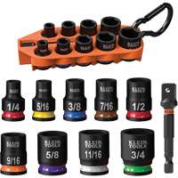Grab-And-Go Impact Socket Set, SAE, 10 Pcs, Impact, 3/8" Drive Size EastCoast Offshore Supplies