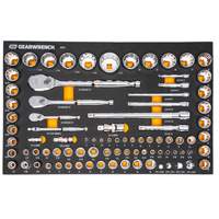 1/4", 3/8" & 1/2" 90-Tooth SAE/Metric Mechanics Tool Set with Foam Storage Tray EastCoast Offshore Supplies