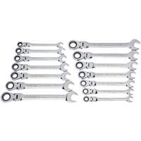 72-Tooth 12 Point Wrench Set, Flex Head/Ratcheting Combination, 14 Pieces, Imperial and Metric EastCoast Offshore Supplies