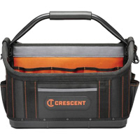Sac ouvert de 17" pour outils d'ouvrier, Polyester, 25 pochettes, Noir/Orange EastCoast Offshore Supplies