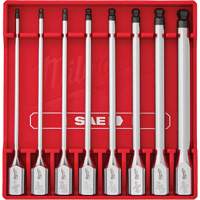 Jeu de douilles longues &agrave; embouts SAE, Sph&egrave;re hexagonale, Prise 3/8", 8 mr EastCoast Offshore Supplies