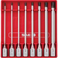 Jeu de douilles longues &agrave; embouts SAE, Hexagonale, Prise 3/8", 8 mr EastCoast Offshore Supplies