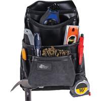 Phantom Collection Heavy-Duty Nail & Tool Bag, Leather, 10 Pockets, Black EastCoast Offshore Supplies