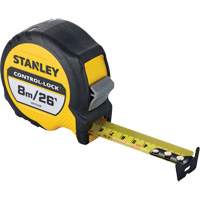 CONTROL-LOCK Tape Measure, 25 mm x 26'/8 m, Imperial & Metric Graduations EastCoast Offshore Supplies