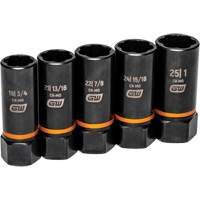 Jeu de douilles d'extraction Bolt Biter, 5 Mcx, Chocs, Prise de 1/2", Profond EastCoast Offshore Supplies