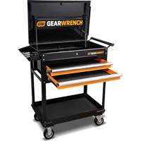 Chariot utilitaire, 2 tiroirs, 32-1/2" la x 42" h, Noir/Orange EastCoast Offshore Supplies