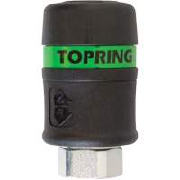 TOPQUIK Ultraflo 7.8 mm Quick Coupler, Polyester Composite, 3/8", Female NPT, 174 PSI EastCoast Offshore Supplies