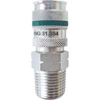 QUIKSILVER Ultraflo 7.8 mm Quick Coupler, Zinc-Plated Steel, 1/2", Male NPT, 362 PSI EastCoast Offshore Supplies