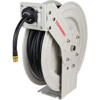 D&eacute;vidoir de tuyau &agrave; rappel automatique &agrave; bras simple de type L MAXREEL avec tuyau en caoutchouc, Air, 3/8" x 50', Tuyau simple, 250 PSI EastCoast Offshore Supplies