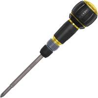 Ratcheting Fastbit Tru-Grip Screwdriver, Phillips & Slotted Bits, 8-1/2" L, Plastic/Cushion Grip Handle EastCoast Offshore Supplies