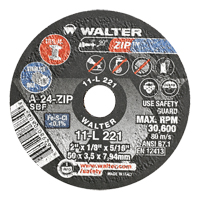 Portable Small Diameter Reinforced Cut-Off Wheels - Zip, 2" x 1/8", 5/16" Arbor, Type 1, Aluminum Oxide, 31000 RPM EastCoast Offshore Supplies