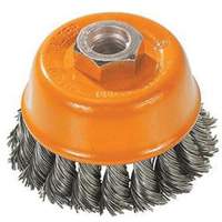 Knot-Twisted Wire Cup Brush, 3" Dia. x M10x1.25 Arbor EastCoast Offshore Supplies
