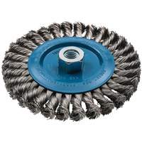 Brosse rotative &agrave; fils nou&eacute;s large, Dia. 6", Fils 0,02", Arbre 5/8"-11, Aluminium/Acier inoxydable EastCoast Offshore Supplies
