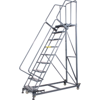 Monster Rolling Ladders, 12 Steps, 24" Step Width, 120" Platform Height, Steel EastCoast Offshore Supplies