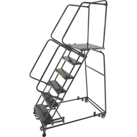 Weight Actuated Lockstep Rolling Ladders, 12 Steps, 24" Step Width, 120" Platform Height, Steel EastCoast Offshore Supplies