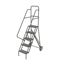 Rolling Ladder, 5 Steps, Serrated, 50" High EastCoast Offshore Supplies