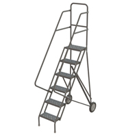 Rolling Ladder, 6 Steps, Serrated, 66" High EastCoast Offshore Supplies