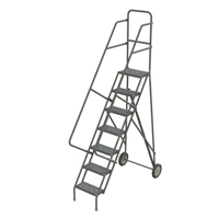 Rolling Ladder, 7 Steps, Serrated, 70" High EastCoast Offshore Supplies