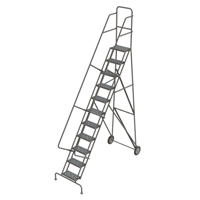 Rolling Ladder, 11 Steps, Serrated, 116" High EastCoast Offshore Supplies