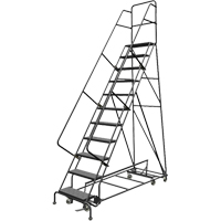 All Directional Rolling Ladder, 11 Steps, 24" Step Width, 110" Platform Height, Steel EastCoast Offshore Supplies