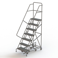 All Directional Rolling Ladder, 7 Steps, 24" Step Width, 70" Platform Height, Steel EastCoast Offshore Supplies