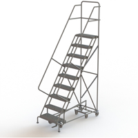 All Directional Rolling Ladder, 9 Steps, 24" Step Width, 90" Platform Height, Steel EastCoast Offshore Supplies