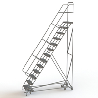All Directional Rolling Ladder, 13 Steps, 24" Step Width, 130" Platform Height, Steel EastCoast Offshore Supplies