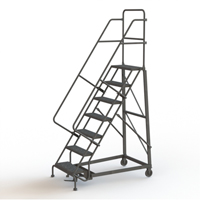 Heavy Duty Rolling Ladder, 7 Steps, 24" Step Width, 70" Platform Height, Steel EastCoast Offshore Supplies
