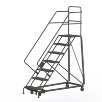Heavy Duty Safety Slope Ladder, 7 Steps, Perforated, 50° Incline, 70" High EastCoast Offshore Supplies