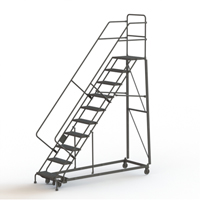 Heavy Duty Safety Slope Ladder, 10 Steps, Serrated, 50° Incline, 100" High EastCoast Offshore Supplies