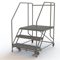 Mobile Work Platform, Steel, 3 Steps, 30" H, 36" D, 36" Step, Serrated EastCoast Offshore Supplies