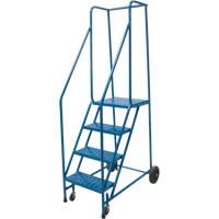 Rolling Step Ladder, 4 Steps, 18" Step Width, 37" Platform Height, Steel EastCoast Offshore Supplies