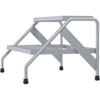 Aluminum Step Stand, 2 Step(s), 32-13/16" W x 24-9/16" L x 20" H, 500 lbs. Capacity EastCoast Offshore Supplies