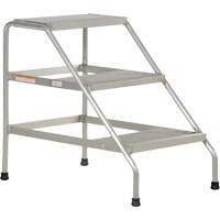 Aluminum Step Stand, 3 Step(s), 22-13/16" W x 34-9/16" L x 30" H, 500 lbs. Capacity EastCoast Offshore Supplies