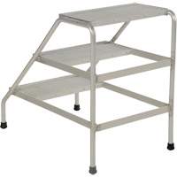 Aluminum Step Stand, 3 Step(s), 22-13/16" W x 34-9/16" L x 30" H, 500 lbs. Capacity EastCoast Offshore Supplies