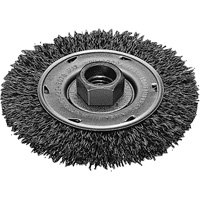 Disque m&eacute;tallique &agrave; fils torsad&eacute;s, Dia. 4", Fils 0,02", Arbre 5/8"-11, Acier inoxydable EastCoast Offshore Supplies