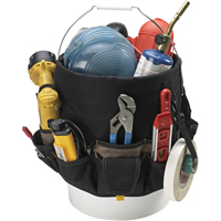 48-Pocket Bucket Buddy, 6" L x 11" W x 12" H, Polyester, Black EastCoast Offshore Supplies
