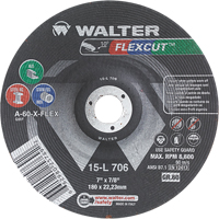 Flexcut Depressed Centre Grinding Wheels, 7", 60 Grit, Aluminum Oxide, 7/8", 8600 RPM, Type 29 EastCoast Offshore Supplies