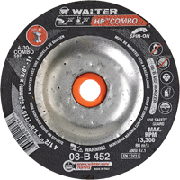 HP Combo Spin-On Combination Wheel, 4-1/2" x 1/8", 5/8"-11 Arbor, Type 27S EastCoast Offshore Supplies