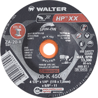 Double-X Depressed Centre Grinding Wheel, 4-1/2" x 1/4", 5/8"-11 Arbor, Type 27S EastCoast Offshore Supplies