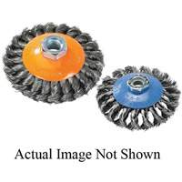 Brosse concave &agrave; fils nou&eacute;s, 6" dia. x 5/8"-11 arbre EastCoast Offshore Supplies