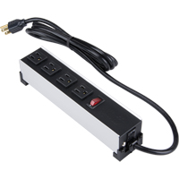 Indoor Brushed Aluminum Power Bar, 4 Outlet(s), 6' EastCoast Offshore Supplies