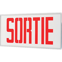 Stella Exit Signs - Sortie, LED, Hardwired, 17-1/2" L x 18-1/2" W, French EastCoast Offshore Supplies