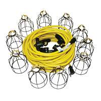 LED Stringlights, 10 Lights, 100' L, Metal Housing EastCoast Offshore Supplies