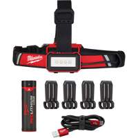 Lampe frontale USB &agrave; profil bas, DEL, 600 lumens, 2 hres de fonctionnement, piles Rechargeable EastCoast Offshore Supplies