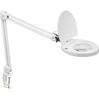Adjustable Magnifier Lamp, 5 Diopter, LED Light, 47" Arm, C-Clamp, White EastCoast Offshore Supplies