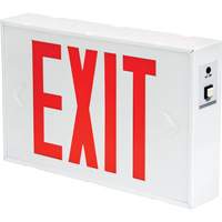 Exit Sign, LED, Battery Operated/Hardwired, 12-1/5" L x 7-1/2" W, English EastCoast Offshore Supplies