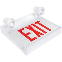 Exit Sign with Security Lights, LED, Battery Operated/Hardwired, 12-1/10" L x 11" W, English EastCoast Offshore Supplies
